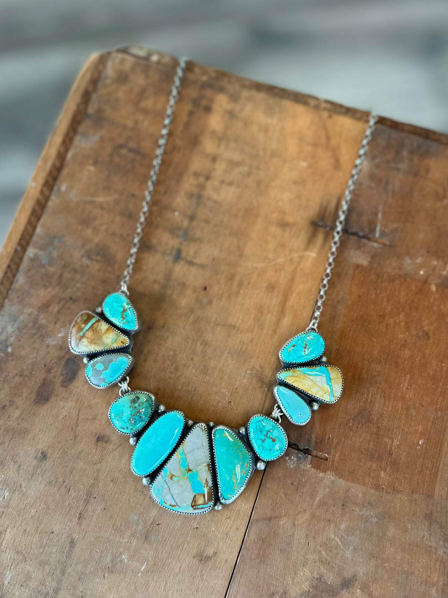 Mixed Mines Cluster Bib Necklace