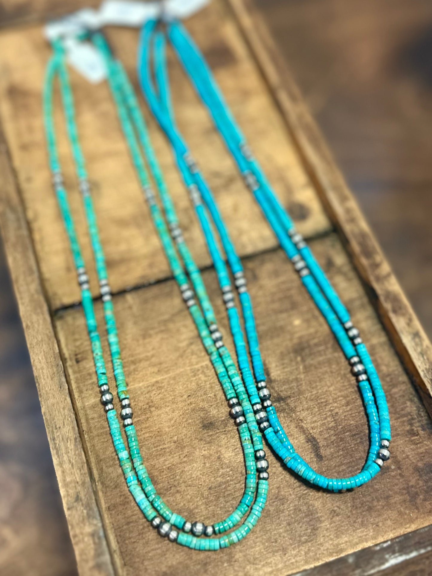 Heishi + 3-4mm Navajo Pearl Necklace