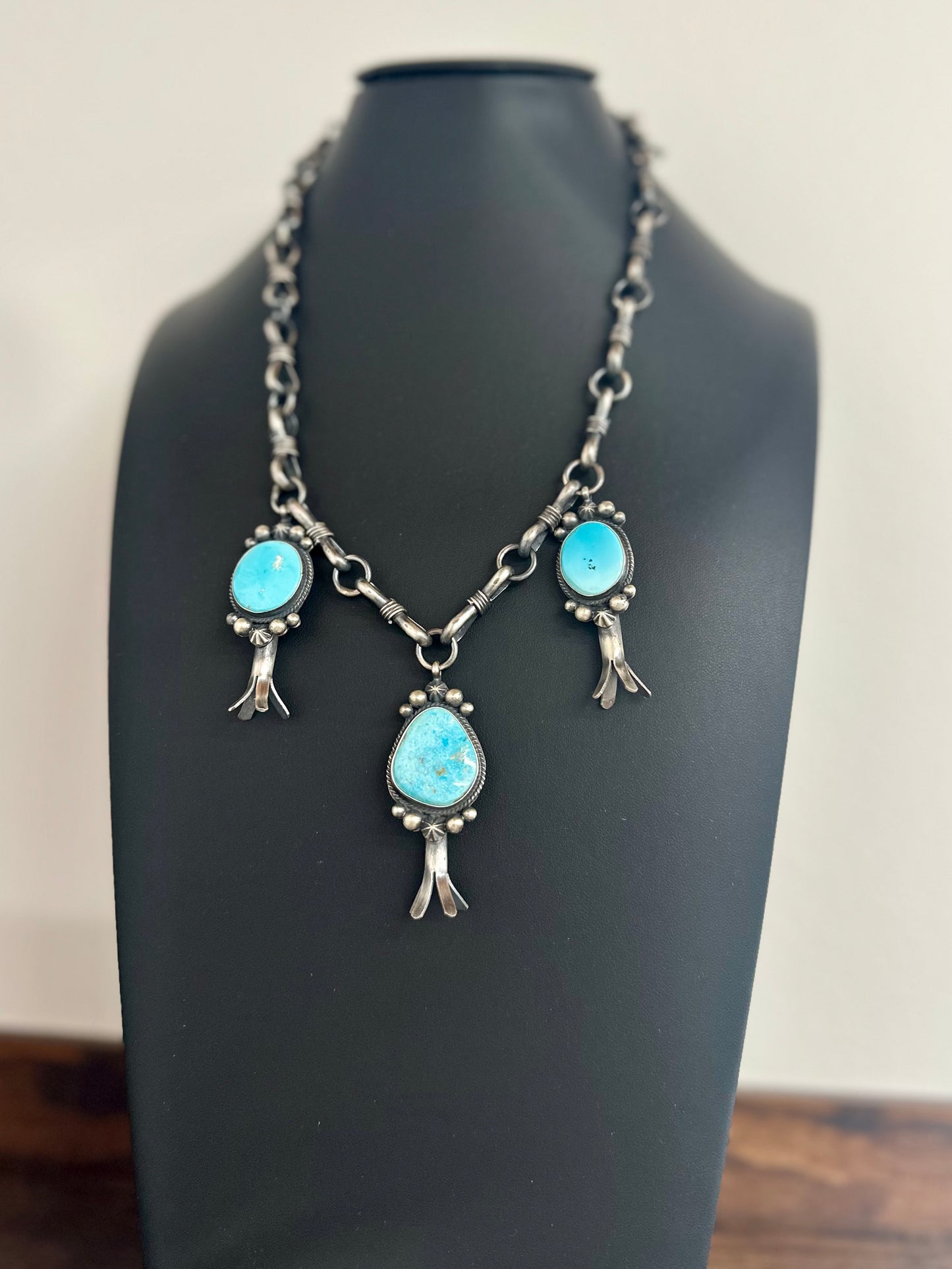 Kingman 3 Stone Blossom Necklace