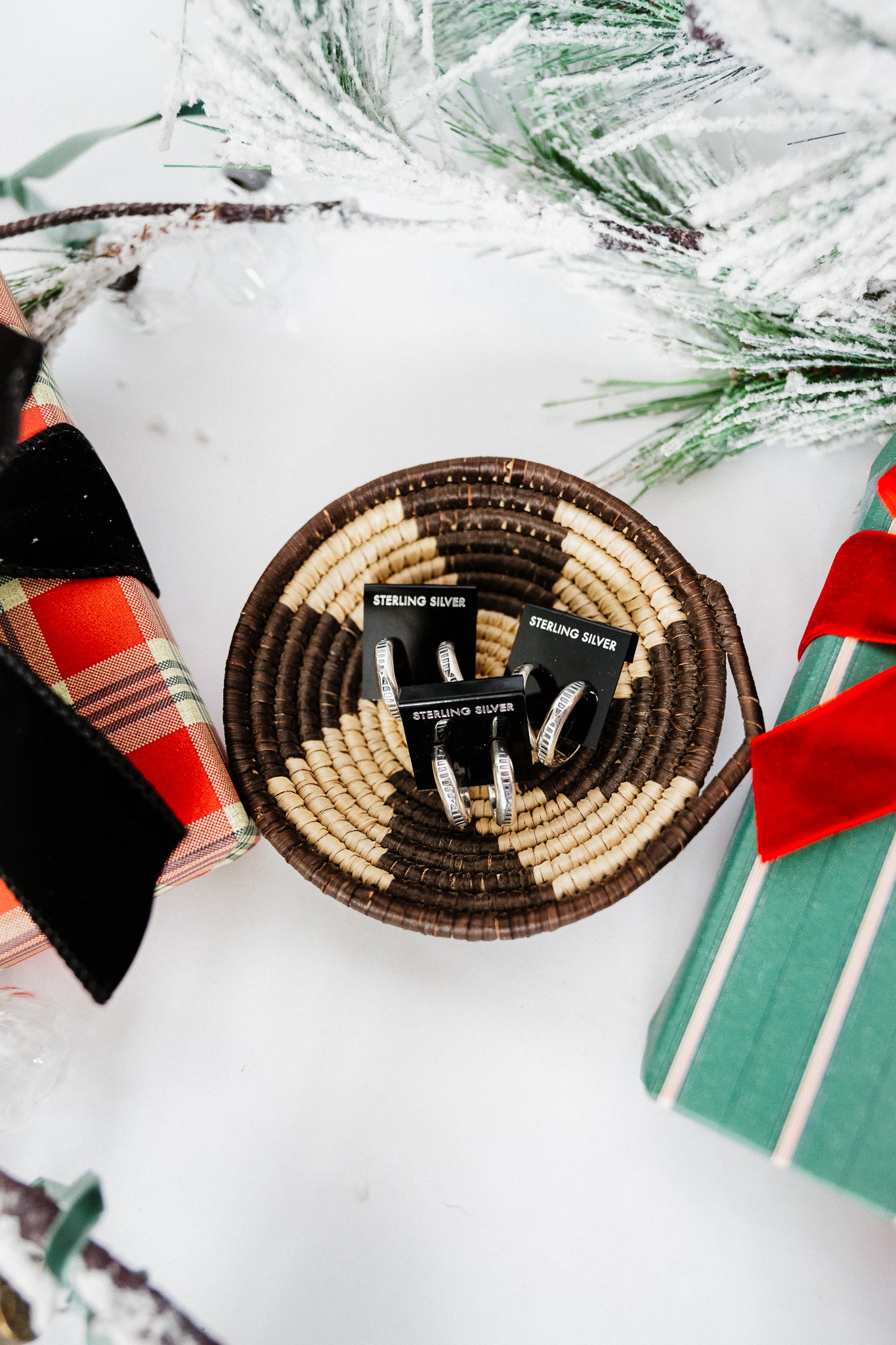 Stamped Sterling Mini Hoops