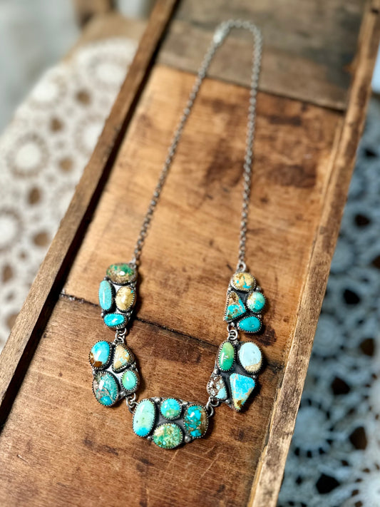 Mixed Mines Cluster Bib Necklace