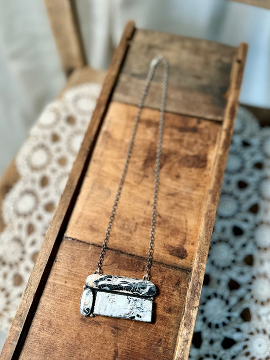 XL White Buffalo Cluster Necklace