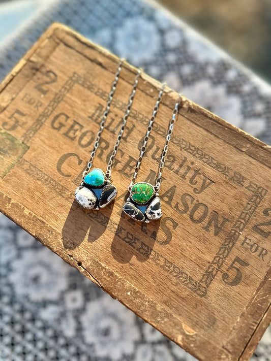 White Buffalo + Sonoran Cluster Necklace