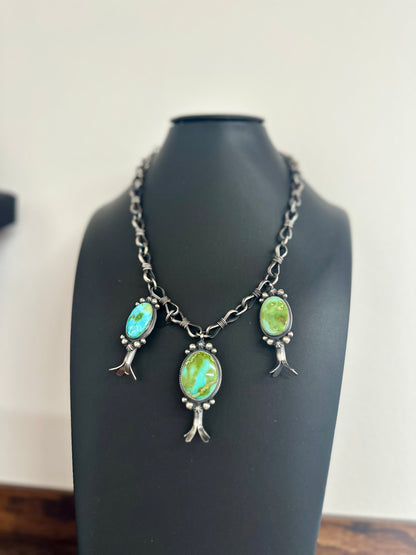 Sonoran 3 Stone Blossom Necklace