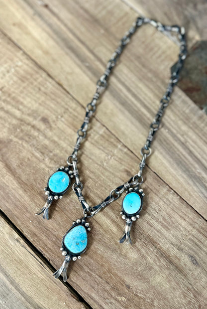 Kingman 3 Stone Blossom Necklace