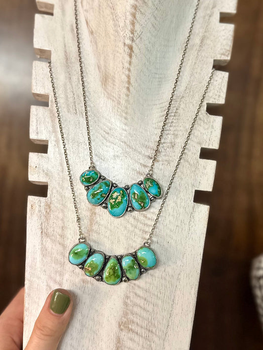 Sonoran 5 Stone Bar Necklace