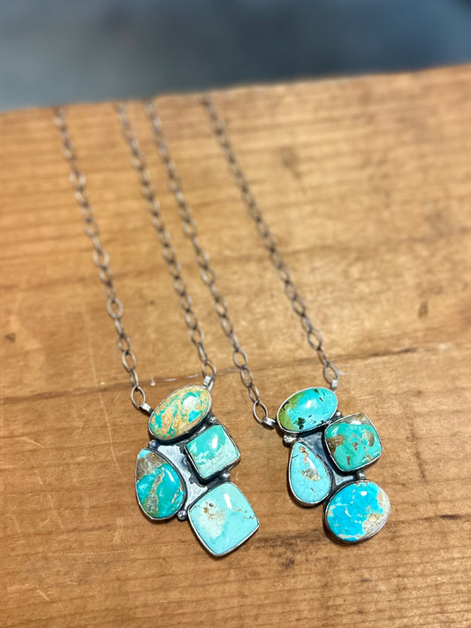 Mixed Mines Cluster Necklace