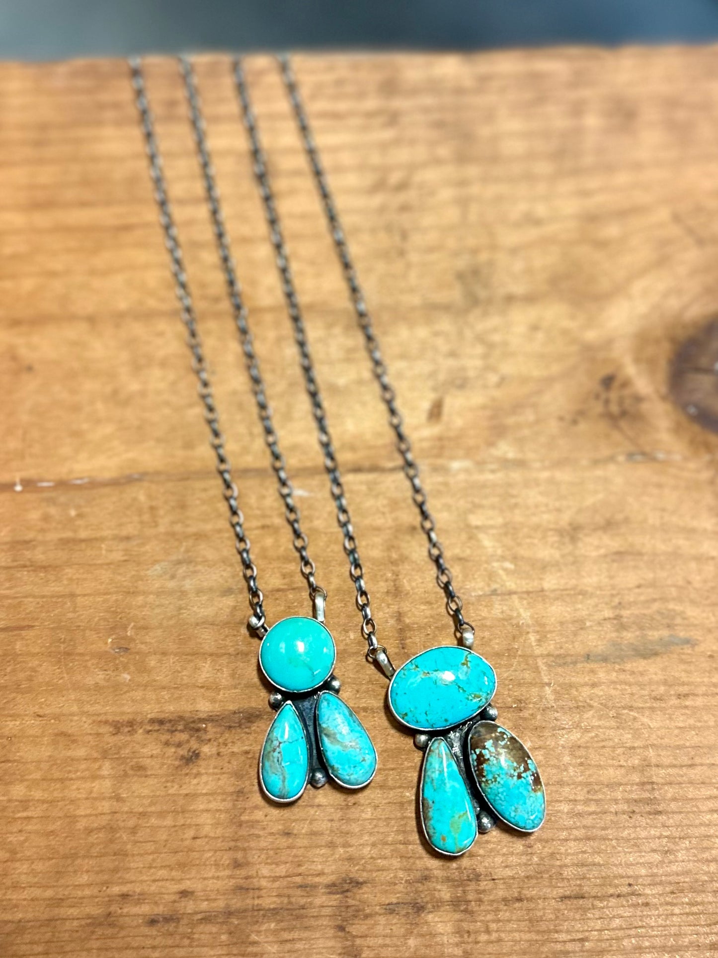 Kingman Oblong Cluster Necklace