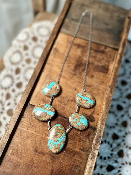 Kingman 5 Stone Slab Necklace