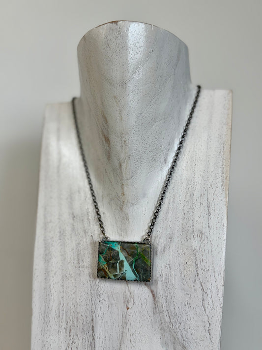 Blackjack Slab Bar Necklace