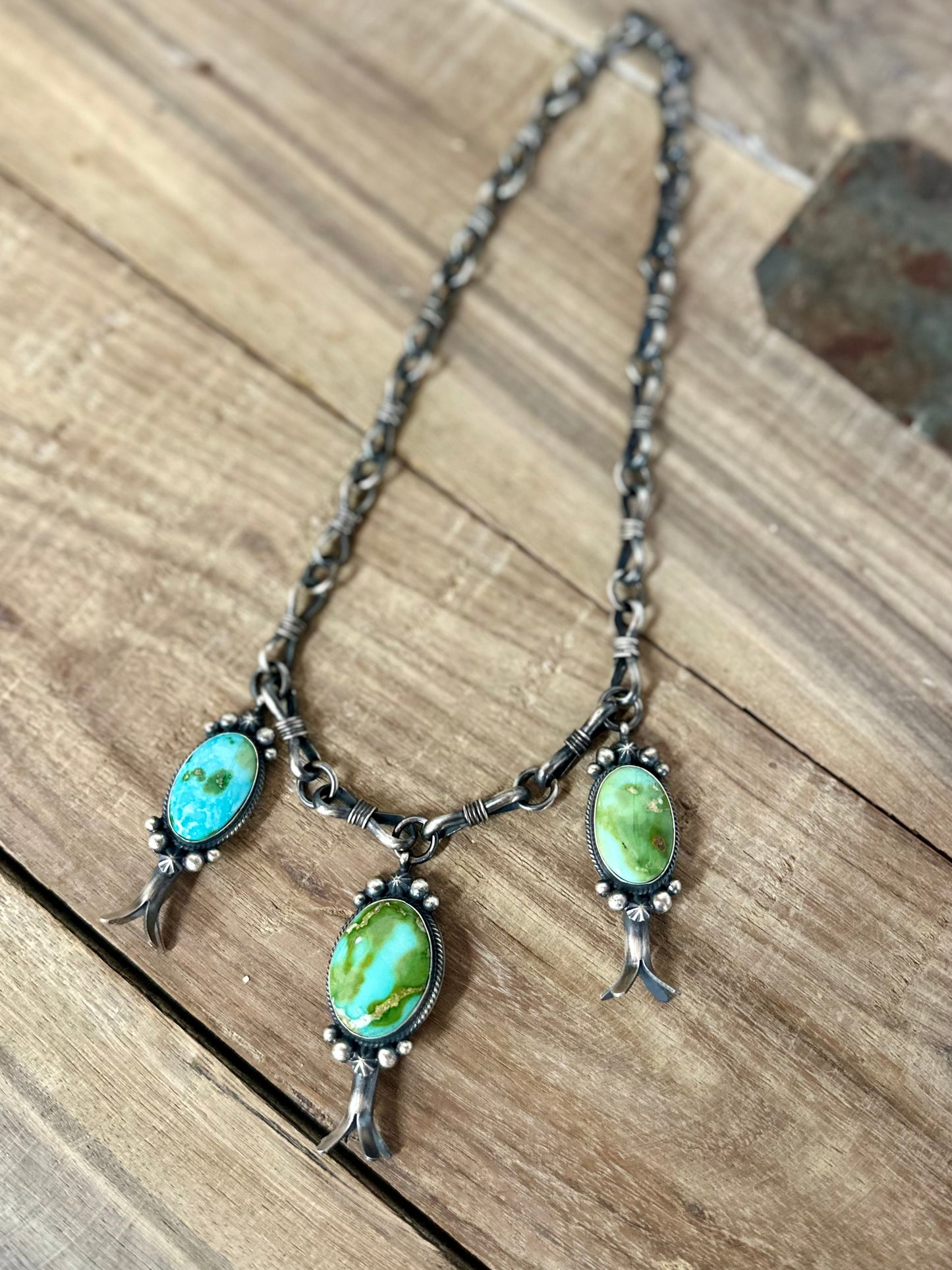 Sonoran 3 Stone Blossom Necklace