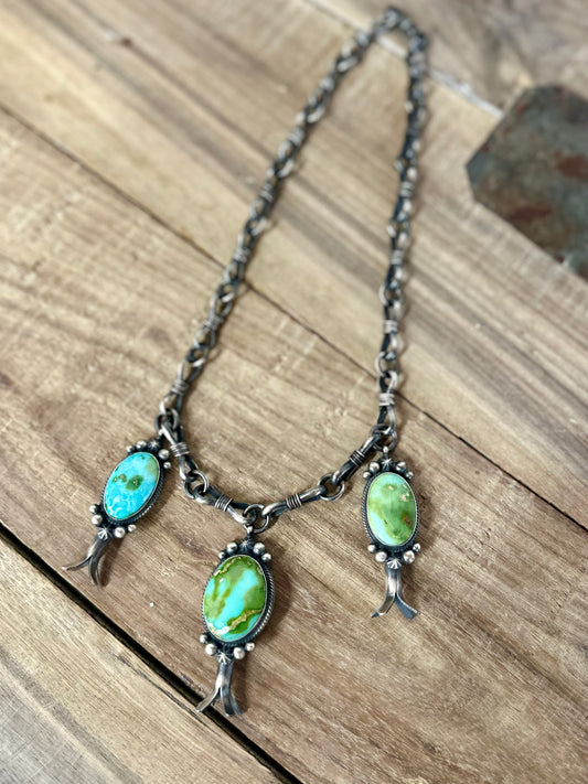 Sonoran 3 Stone Blossom Necklace